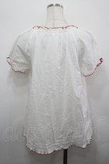 画像2: PINK HOUSE / ベリーリースプリントチュニックブラウス  白 I-26-04-26-023-LO-BL-TE-ZI (2)