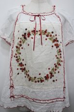 画像3: PINK HOUSE / ベリーリースプリントチュニックブラウス  白 I-26-04-26-023-LO-BL-TE-ZI (3)