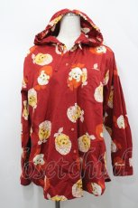 画像1: PINK HOUSE / スカーフ犬フード付きブラウス M 赤 I-26-04-26-025-LO-BL-TE-ZI (1)