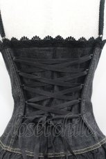 画像4: PINK HOUSE / デニムビスチェ  黒デニム I-26-04-26-026-LO-TO-SA-ZI (4)