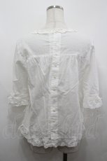 画像2: PINK HOUSE / レースフリルブラウス  白 I-26-04-26-028-LO-BL-TE-ZI (2)