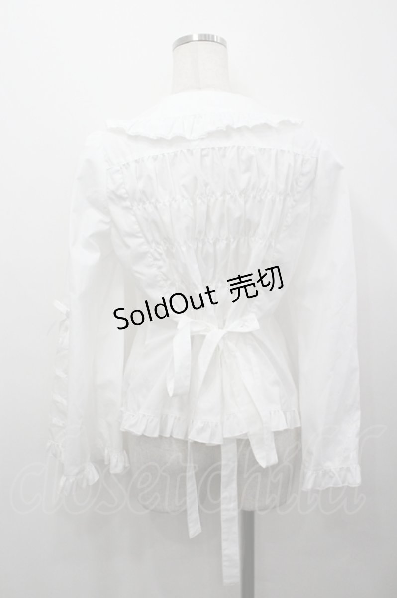 画像2: metamorphose / Dress upフレアスリーブブラウス 1 黒 I-26-04-27-003-ME-BL-SA-ZI (2)