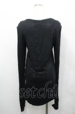 画像2: NAOTO SEVEN / レース切替ロングカットソー  黒 I-26-04-27-027-HN-TO-TE-ZI (2)