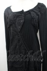 画像3: NAOTO SEVEN / レース切替ロングカットソー  黒 I-26-04-27-027-HN-TO-TE-ZI (3)