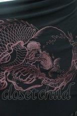 画像4: Qutie Frash / ドラゴンプリントフードショール  黒×赤 I-26-04-27-029-QU-TO-TE-ZI (4)