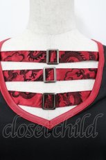 画像3: Qutie Frash / ドラゴンプリント胸元ベルトチュニック  黒×赤 I-26-04-27-030-QU-TO-TE-ZI (3)