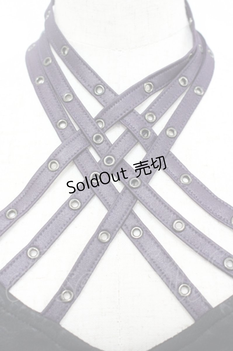 画像3: Qutie Frash / ドラゴン柄クロスキャミソール  黒×紫 I-26-04-27-031-QU-TO-TE-ZI (3)