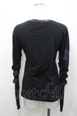 画像2: Qutie Frash / スタッズドルマンカットソー  黒×紫 I-26-04-27-032-QU-TO-TE-ZI (2)