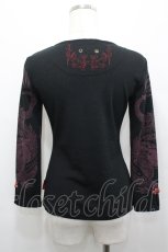 画像2: Ozz On / チャイナ&龍プリントトップス  黒Ｘ赤 I-26-04-27-034-OO-TO-SA-ZI (2)