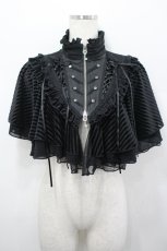 画像1: Rozen Kavalier / ストライプナポレオンケープ  ブラック I-26-04-27-035-OO-TO-SA-ZI (1)