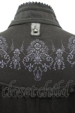 画像5: Ozz oneste / 薔薇刺繍シアートップス  ブラック×ブルー I-26-04-27-037-OO-TO-SA-ZI (5)
