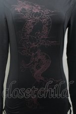 画像3: Ozz Croce / サイドドロストドラゴンプリントトップス  黒×赤 I-26-04-27-039-OO-TO-TE-ZI (3)