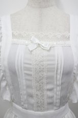 画像4: Pina sweetcollection / ティアードフリルエプロン（梨地）  ホワイト I-26-04-27-045-LO-OP-SA-ZI (4)