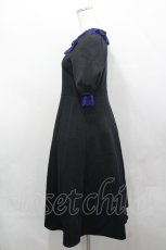 画像2: Moi-meme-Moitie / クロスアーチカトリーヌワンピース(5分袖)  黒Ｘ青 I-26-04-27-048-MO-OP-SA-ZI (2)