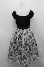 画像3: Moi-meme-Moitie / ローズフォレストワンピース  黒Ｘ白 I-26-04-27-050-MO-OP-SA-ZI (3)