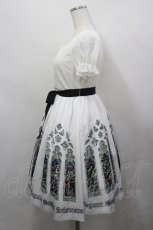 画像2: Moi-meme-Moitie / ステンドグラスプリントサテンワンピース 2 白 I-26-04-27-054-MO-OP-SA-ZI (2)