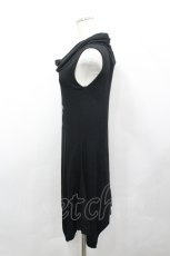 画像2: GHOST of HARLEM / クロスプリントノースリーブワンピース  黒 I-26-04-27-056-GL-OP-TE-ZI (2)