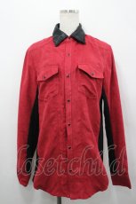 画像1: CIVARIZE / Possibility レイヤードスエードシャツ 46 赤×黒 I-26-04-27-007-GO-BL-TE-ZI (1)