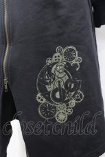 画像5: STEAM / クロスベルトフードロングパーカーワンピース  黒Ｘブラウン I-26-04-27-057-HN-OP-SA-ZI (5)