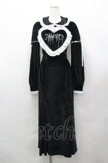 DimMoire / Gothicハートロングドレス 黒X白 I-26-04-27-058-0-OP-SA