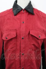 画像3: CIVARIZE / Possibility レイヤードスエードシャツ 46 赤×黒 I-26-04-27-007-GO-BL-TE-ZI (3)