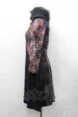 画像2: Ozz Croce / フード付メッシュ切替ZIPワンピース  黒 I-26-04-27-062-OO-OP-TE-ZI (2)