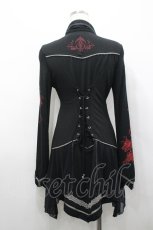 画像3: Ozz Croce / ローズプリントレイヤード風チュニック  黒×赤 I-26-04-27-063-OO-TO-TE-ZI (3)