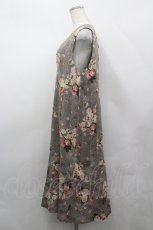 画像2: INGEBORG / ブーケ&グレンチェックジャンパースカート  ベージュ I-26-04-27-064-LO-OP-SA-ZI (2)