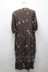 画像3: PINK HOUSE / 一輪の花総柄半袖ワンピース  ブラウン I-26-04-27-065-LO-OP-SA-ZI (3)