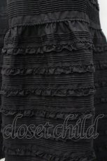 画像5: WONDERFUL WORLD / ピコフリルピンタック半袖ワンピース  黒 I-26-04-27-066-LO-SK-SA-ZI (5)