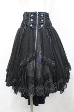 画像1: OZZ ANGELO / 香水瓶pt&薔薇刺繍コルセットスカート  黒 I-26-04-27-068-OO-SK-SA-ZI (1)