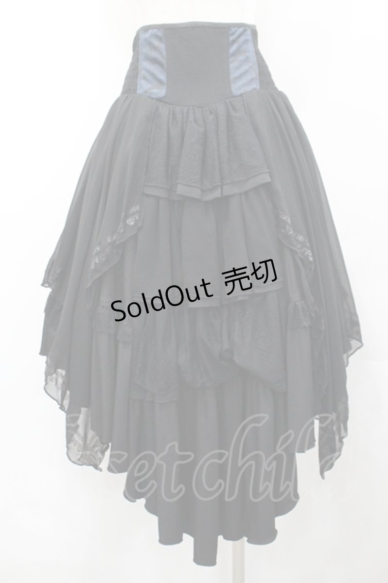 画像3: OZZ ANGELO / 香水瓶pt&薔薇刺繍コルセットスカート  黒 I-26-04-27-068-OO-SK-SA-ZI (3)