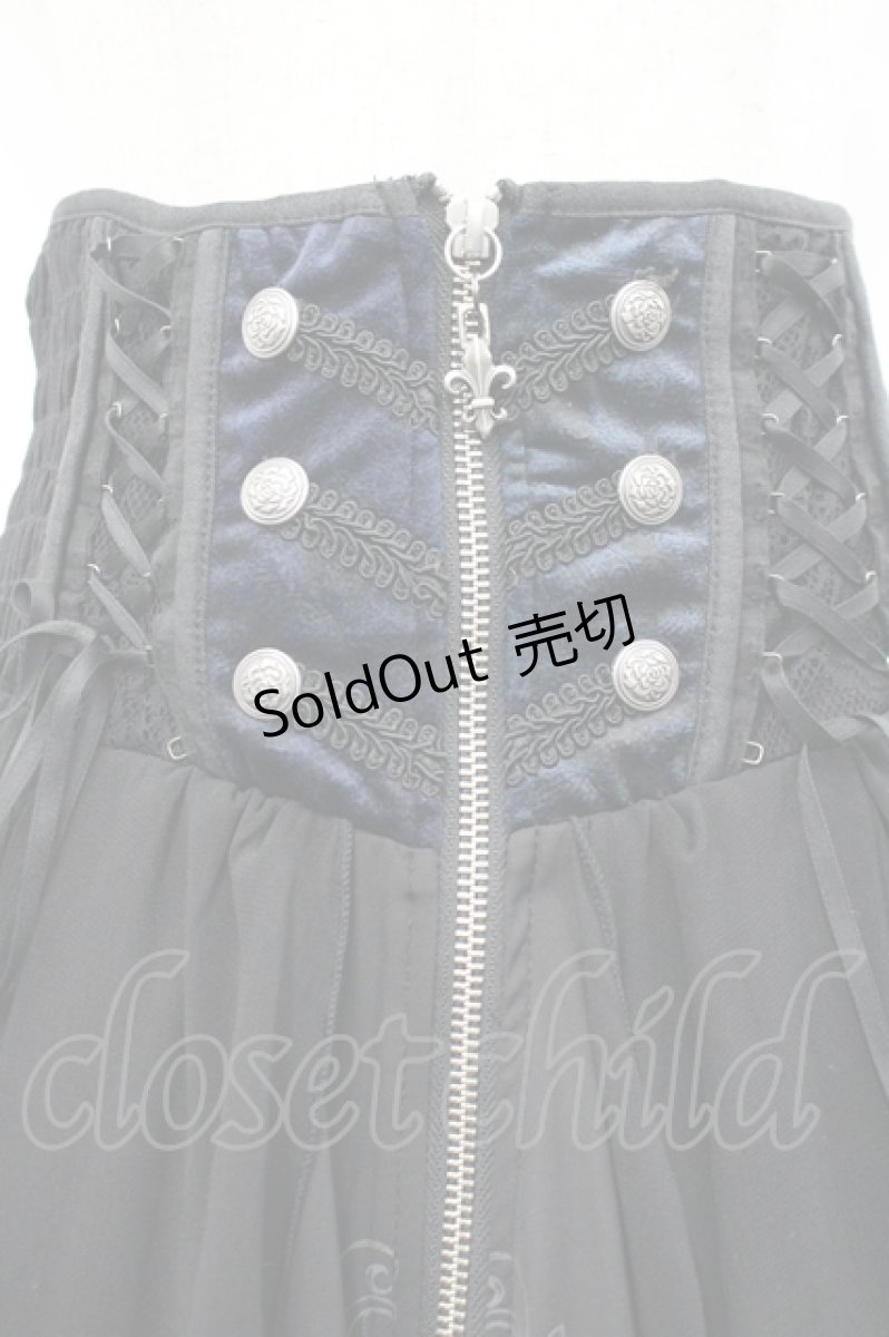 画像4: OZZ ANGELO / 香水瓶pt&薔薇刺繍コルセットスカート  黒 I-26-04-27-068-OO-SK-SA-ZI (4)