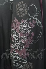 画像4: Ozz oneste / 花刺繍プリントイレヘム2Wayスカート  黒×紫 I-26-04-27-071-OO-SK-TE-ZI (4)