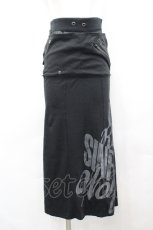 画像1: GHOST of HARLEM / プリントマキシスカート F 黒 I-26-04-27-072-GL-SK-TE-ZI (1)