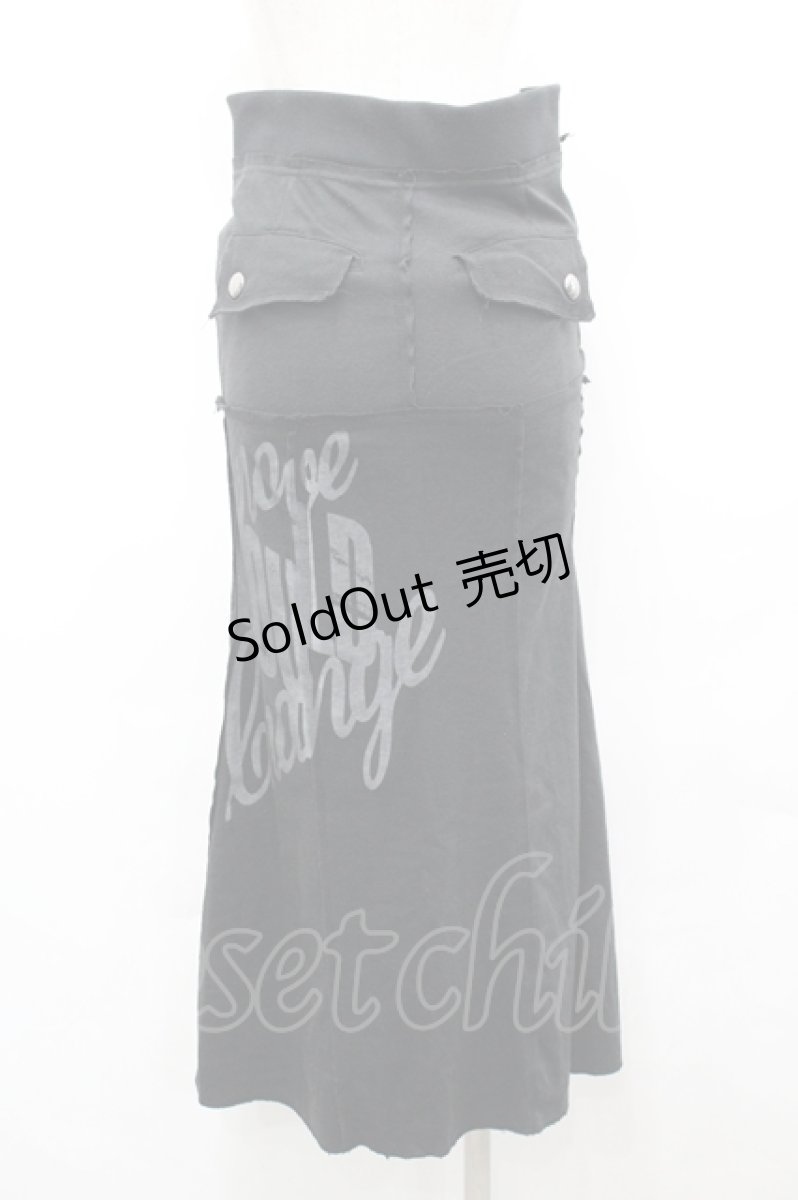 画像3: GHOST of HARLEM / プリントマキシスカート F 黒 I-26-04-27-072-GL-SK-TE-ZI (3)