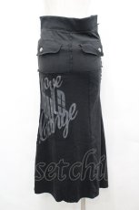 画像3: GHOST of HARLEM / プリントマキシスカート F 黒 I-26-04-27-072-GL-SK-TE-ZI (3)