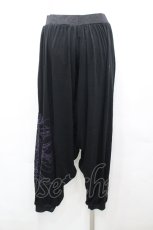 画像2: Qutie Frash / ドラゴンプリントサルエルパンツ  黒×パープル I-26-04-27-073-QU-PA-TE-ZI (2)