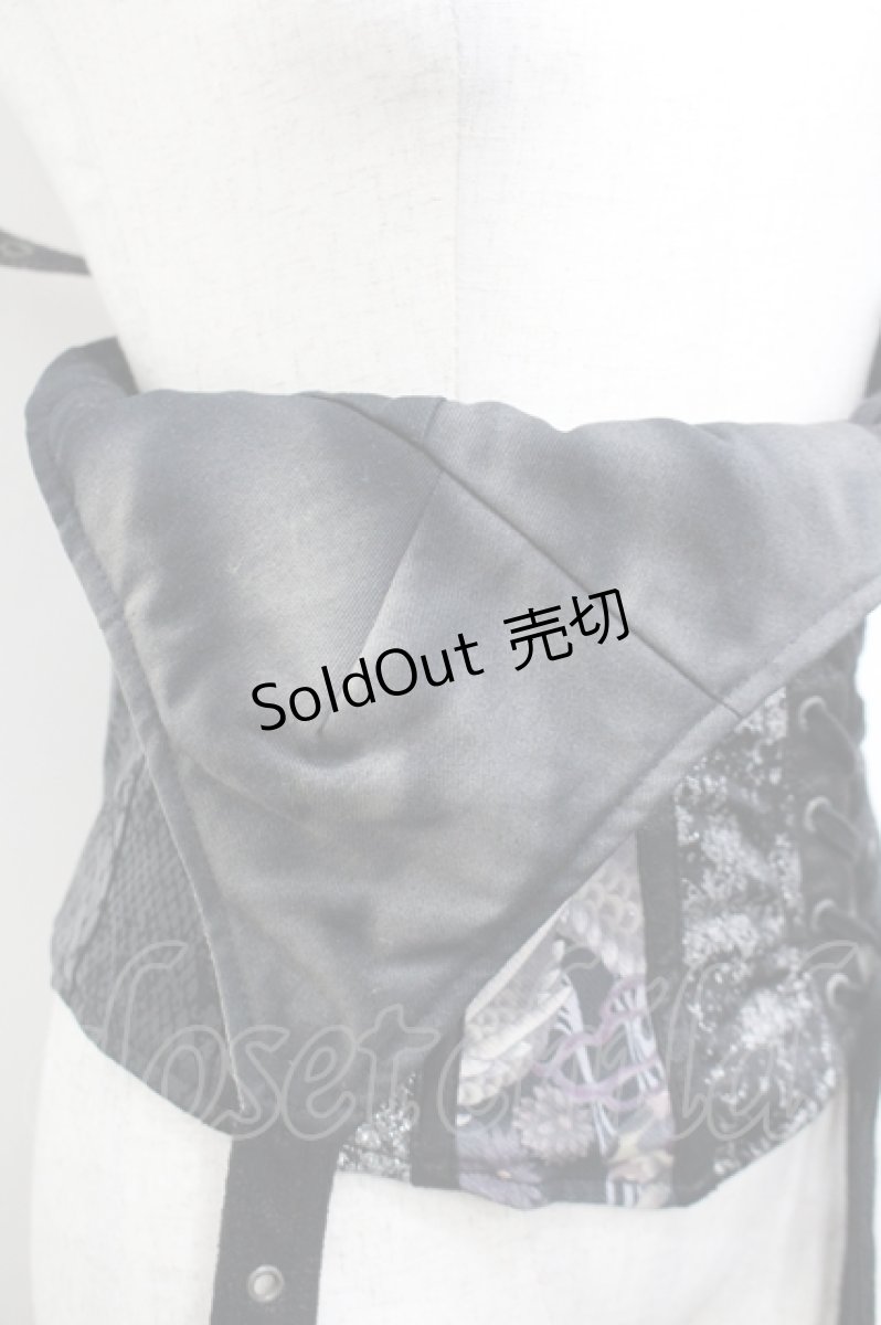 画像4: Qutie Frash / ワンショルダーコルセット  黒Ｘパープル I-26-04-27-074-QU-ZA-SA-ZI (4)