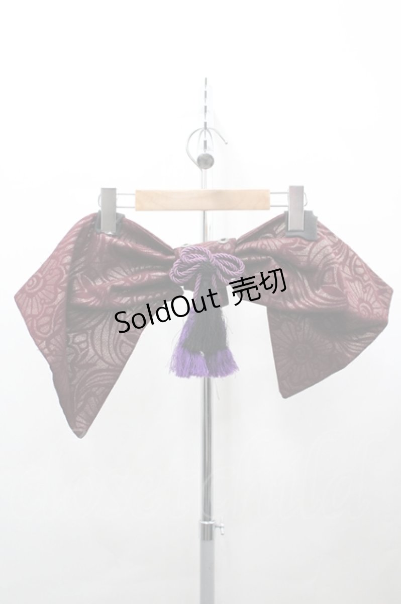 画像1: Qutie Frash / 飾り帯リボン  エンジ I-26-04-27-077-QU-ZA-SA-ZI (1)