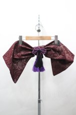 画像1: Qutie Frash / 飾り帯リボン  エンジ I-26-04-27-077-QU-ZA-SA-ZI (1)