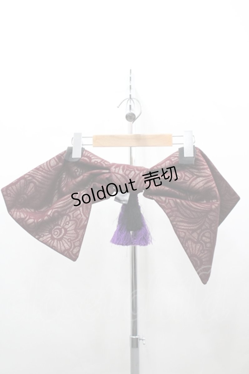 画像2: Qutie Frash / 飾り帯リボン  エンジ I-26-04-27-077-QU-ZA-SA-ZI (2)