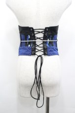画像2: Qutie Frash / 矢絣コルセット  青Ｘ黒 I-26-04-27-080-QU-TO-SA-ZI (2)