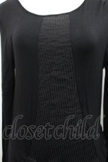 画像3: KUNIKUNI / ストライプジャガード切替カットソー  黒 I-26-04-27-010-HN-TO-TE-ZI (3)