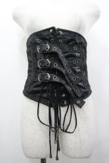 画像1: Qutie Frash / 3連ベルトコルセット  黒 I-26-04-27-082-QU-TO-SA-ZI (1)