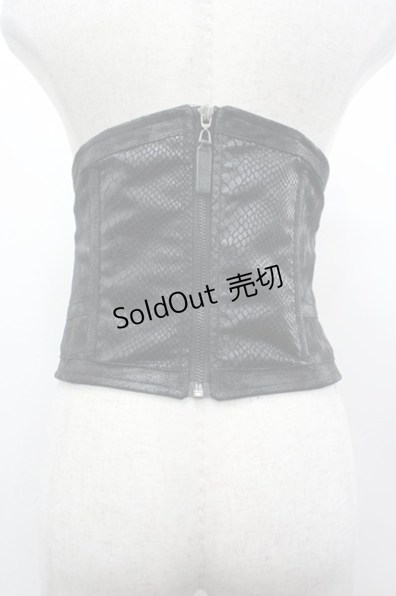 画像2: Qutie Frash / 3連ベルトコルセット  黒 I-26-04-27-082-QU-TO-SA-ZI (2)