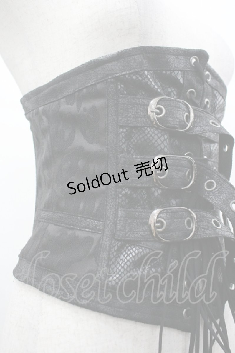 画像3: Qutie Frash / 3連ベルトコルセット  黒 I-26-04-27-082-QU-TO-SA-ZI (3)