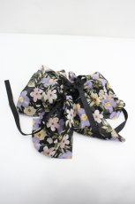 画像1: axes femme / シフォンリボンクリップ  黒 I-26-04-27-093-AX-AC-TE-ZI (1)