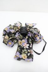 画像2: axes femme / シフォンリボンクリップ  黒 I-26-04-27-093-AX-AC-TE-ZI (2)