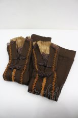 画像1: Ozz oneste / チャイナ風ボタンアームカバー  ブラウン I-26-04-27-098-OO-ZA-SA-ZI (1)